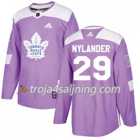 Toronto Maple Leafs tröja William Nylander 29 Adidas 2017-2018 Lila Fights Cancer Practice Authentic - NHL Tröjor Herr